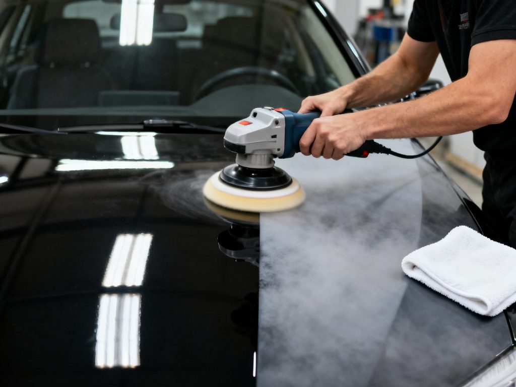 Polissage à la machine, en deux passes